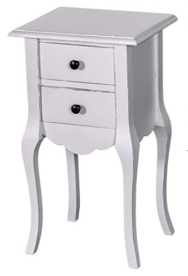 Chevet galbé 2 tiroirs en chêne massif